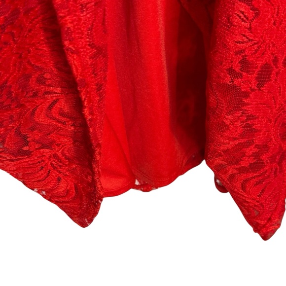 Torrid Lace Fit And Flare Red Midi Dress Plus Size 2X Party Romantic Whimsigoth - Picture 10 of 16